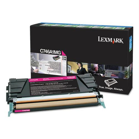 Original Lexmark C746A1MG Toner, 7000 Page-Yield, Magenta