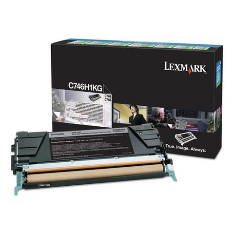 Original Lexmark C746H1KG High-Yield Toner, 12000 Page-Yield, Black