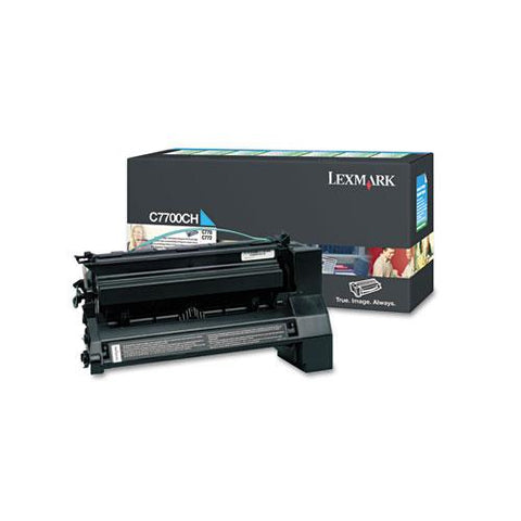 Original Lexmark C7700CH High-Yield Toner, 10000 Page-Yield, Cyan