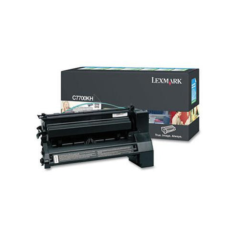 Original Lexmark C7700KH High-Yield Toner, 10000 Page-Yield, Black