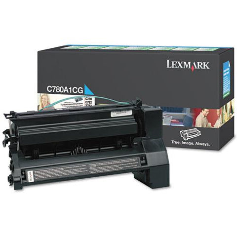 Original Lexmark C780A1CG Toner, 6000 Page-Yield, Cyan