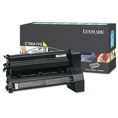 Original Lexmark C780A1YG Toner, 6000 Page-Yield, Yellow