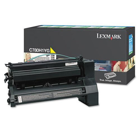 Original Lexmark C780H1YG High-Yield Toner, 10000 Page-Yield, Yellow