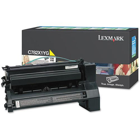 Original Lexmark C782X1YG Extra High-Yield Toner, 15000 Page-Yield, Yellow