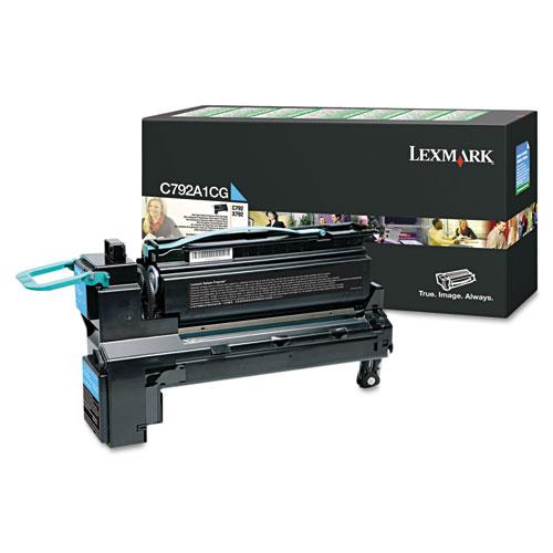 Original Lexmark C792A1CG Toner, 6000 Page-Yield, Cyan