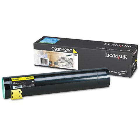 Original Lexmark C930H2YG High-Yield Toner, 24000 Page-Yield, Yellow