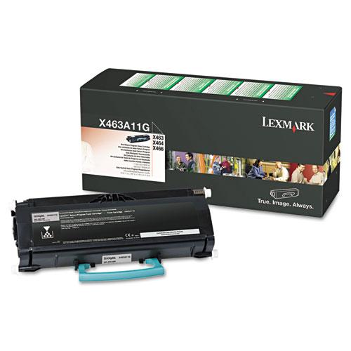 Original Lexmark X463A11G Toner, 3500 Page-Yield, Black