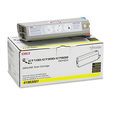 Original Oki 41963001 Toner (Type C4), 10000 Page-Yield, Yellow