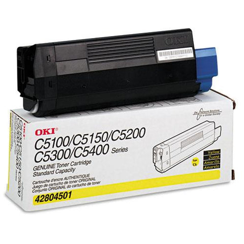 Original Oki 42804501 Toner (Type C6), 3000 Page-Yield, Yellow