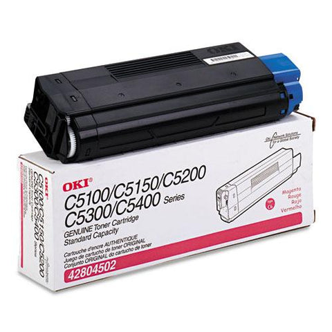 Original Oki 42804502 Toner (Type C6), 3000 Page-Yield, Magenta