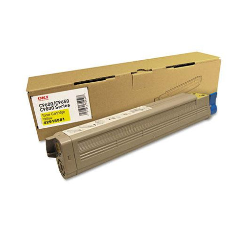 Original Oki 42918981 Toner, 16500 Page-Yield, Yellow