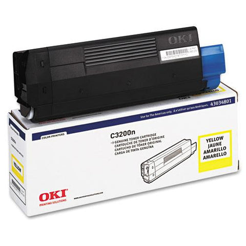 Original Oki 43034801 Toner (Type C6), 1500 Page-Yield, Yellow