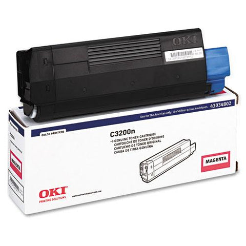 Original Oki 43034802 Toner (Type C6), 1500 Page-Yield, Magenta