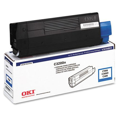 Original Oki 43034803 Toner (Type C6), 1500 Page-Yield, Cyan