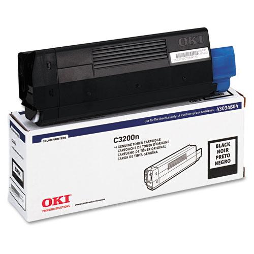 Original Oki 43034804 Toner (Type C6), 1500 Page-Yield, Black