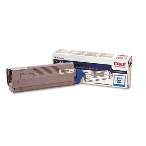 Original Oki 43324419 Toner, 5000 Page-Yield, Cyan