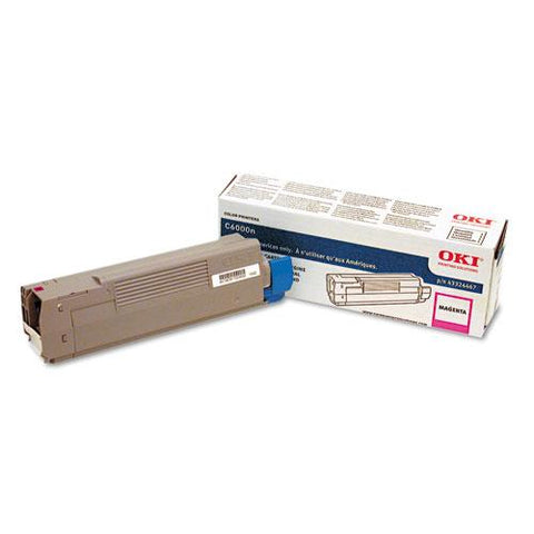 Original Oki 43324467 Toner, 4000 Page-Yield, Magenta