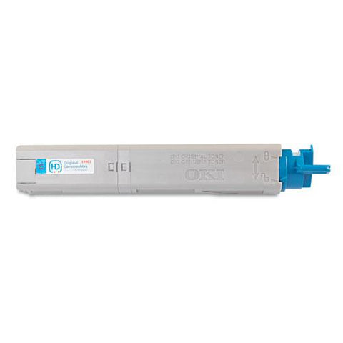 Original Oki 43459303 High-Yield Toner, 2000 Page-Yield, Cyan