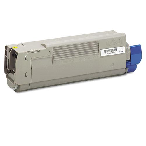 Original Oki 43865717 High-Yield Toner, 8000 Page-Yield, Yellow