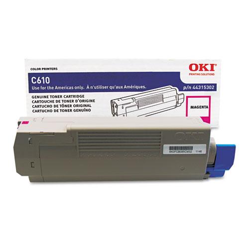 Original Oki 44315302 Toner, 6,000 Page-Yield, Magenta