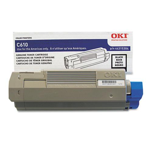 Original Oki 44315304 Toner, 8,000 Page-Yield, Black