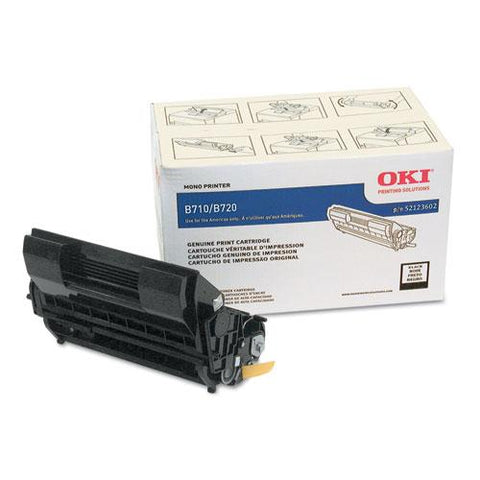 Original Oki 52123602 High-Yield Toner, 20,000 Page Yield, Black