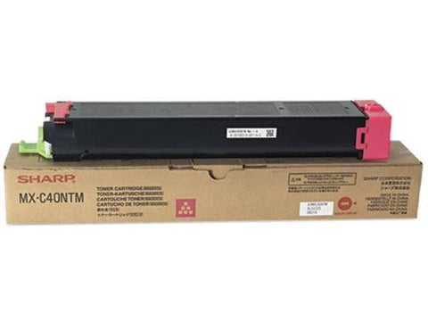 Original Sharp MXC40NTM (MX-C40NTM) Magenta Toner Cartridge (10K YLD)