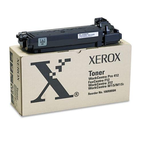 Original Xerox 106R00584 Toner, 6000 Page-Yield, Black