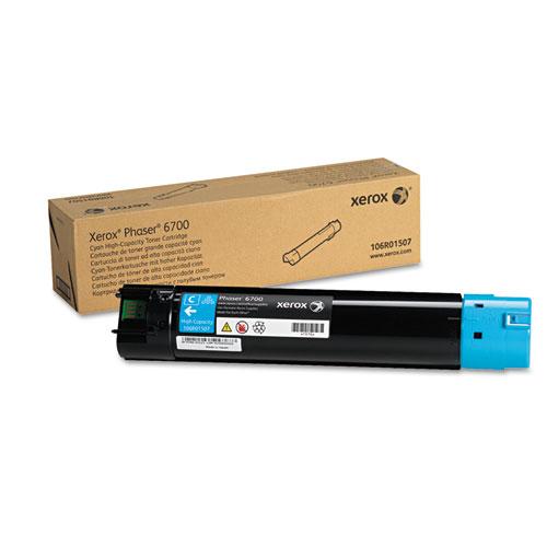 Original Xerox 106R01507 High-Yield Toner, 12000 Page-Yield, Cyan