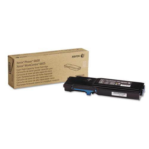 Original Xerox 106R02225 High Capacity Toner, 6000 Page-Yield, Cyan