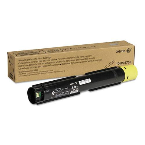 Original Xerox 106R03758 High-Yield Toner, 10100 Page-Yield, Yellow