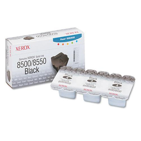 Original Xerox 108R00668 Solid Ink Stick, 1000 Page-Yield, 3/Box, Black