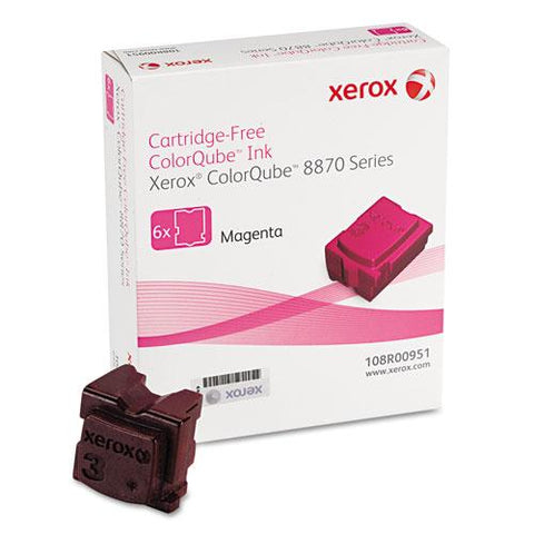 Original Xerox 108R00951 Solid Ink Stick, 17,300 Page-Yield, Magenta, 6/Box