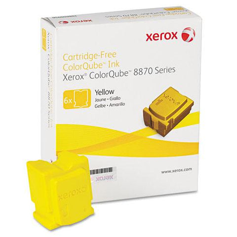 Original Xerox 108R00952 Solid Ink Stick, 17,300 Page-Yield, Yellow, 6/Box