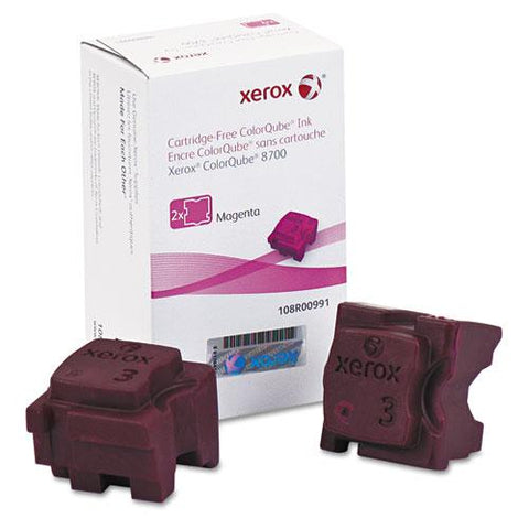 Original Xerox 108R00991 Ink Sticks, 4200 Page-Yield, Magenta, 2/Box