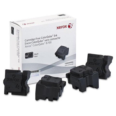 Original Xerox 108R00994 Ink Sticks, 9000 Page-Yield, Black, 4/Box