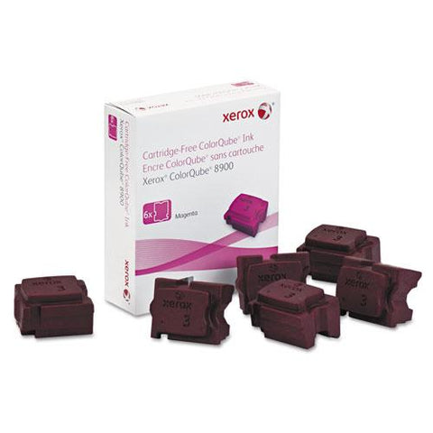 Original Xerox 108R01015 High-Yield Ink Stick, 16900 Page-Yield, Magenta, 6/Box