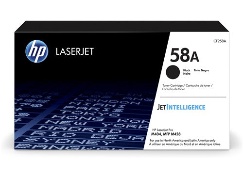 Original HP 58A Black Original LaserJet Toner Cartridge, CF258A